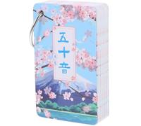 YARNOW Jeu de Cartes D’Apprentissage du Japonerie Gojūon Anneau Cartes Hiragana et Katakana pour Débutants Format Portable en Papier Léger pour Mémorisation et Vocabulaire