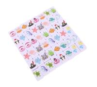 YARNOW Jeu de Mahjong Portable 48 Tuiles Motif Animaux Marins pour 2 Joueurs Jeu D’Association Océan Coffret Compact pour Fêtes et Soirées en Bord de Mer