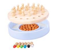 YARNOW Jeu d'Échecs en Bois Éducatif pour Garçon et Filles Boîte de Rangement Jeu de Mémoire Accessoires Développement Cognitif des Garçon et Filles