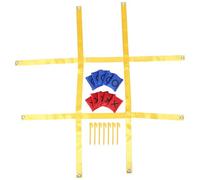 YARNOW Jeu Géant de Morpion Extérieur avec Sangle Jeu Éducatif pour Garçon Fille et Famille Portable Résistant Aux Intempéries pour Jardin Patio et Pelouse