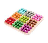 YARNOW Jeu Sudoku Bois Educatif Garçon Fille Ans Plateau Bois Enfiler Éveil pour Garçon Fille Développement Cognitif et Coordination Main Esprit
