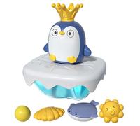 YARNOW Jouet De Bain Garçon Fille Pingouin Éducatif avec Jet Eau Jouet De Bain Sécurisé pour Tout-Petits pour Piscine Et Bassin