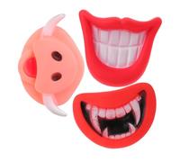 YARNOW Jouets à Mâcher Jouets d'halloween Visage de Cochon Rouges en Vinyle Souple Plusieurs Styles 3 Pièces pour Chiots pour Fête de Cosplay et Divertissement Plusieurs Styles