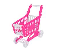 YARNOW Jouets Mini Caddie Enfants Mini-Shopping Panier De Jouets Portable Petit Charrette à Bras Chariot Chariot De Chariot Poupée Épicerie Plastique Rose