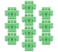 YARNOW Kit Assortiment de 10 Cosses Électriques Bornier à Vis pour Circuit Imprimé Connecteur à Broches Vert en Plastique pour Applications Domestiques et Bureaux