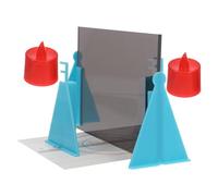 YARNOW Kit D’expérience D’optique Physique e Physique au Collège pour Élèves et Enseignants Miroir Plan en Plastique Blanc, Démonstrateur D’imagerie, Aide Pédagogique