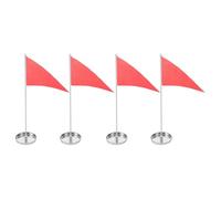 YARNOW Kit de 4 Trous de Golf 10 Cm en Acier Inoxydable avec Drapeau, Accessoires de Putting pour Entraînement Intérieur et Extérieur, Ensemble de Putting Green Portable pour