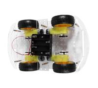 YARNOW Kit de Châssis Smart Auto 4 Roues avec Encodeur Vitesse Moteur DC Châssis Robuste à Monter Soi-Même Connexion sans Fil Intégrée pour Garçon et Filles Accessoire Robot Éducatif