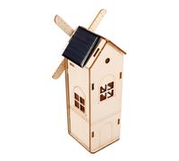 YARNOW Kit de Construction Moulin à Vent Solaire Bois à Assembler Scientifique DIY pour Expérience Éducative Sûre et Ludique Projet Dexpérimentation Solaire
