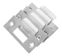 YARNOW Kit de Renforcement Serrure Porte 4pcs en Acier Inoxydable Argenté, Plaques de Gâche Faciles à Installer pour Porte D'entrée Sécurisée