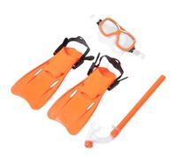 YARNOW Kit de Snorkeling Garçon et Filles Complet Palmes Courtes en Plastique et Masque Anti-buée Portable Vision Claire et Confort Lors Plongée en Apnée