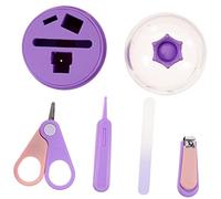 YARNOW Kit De Toilettage Pour Garçon Fille Coupe-ongles à Tête Plate Ciseaux à Ongles Spéciaux Pince à Épiler Avec Antidérapant Ensemble De Soins Pour Garçon Fille