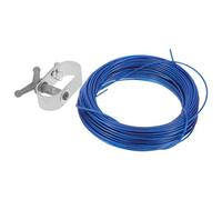 YARNOW Kit de Treuil à Câble pour Couverture de Piscine Enterrée Acier Inoxydable Résistant aux Intempéries Câble Bleu 30 Mètres Serrage Sécurisé pour Protection Débris Entretien