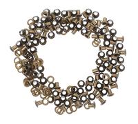 YARNOW Kit d'œillets métalliques marron 4x8x7mm 100 sets pour chaussures et projets de couture, adapté aux tissus et accessoires