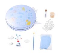 YARNOW Kit Souvenir D'empreintes De Pas Pour -né, Pâte à Modeler Douce Bleu Clair, Léger Et Portable, Surface Lisse Sans Danger, Pour Mémoriser Les Mains Et Pieds De Bébé