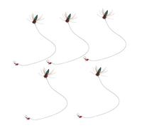 YARNOW Kitten Wand Replacement Heads Fly Shape Interactive Cat Toy Refills for Indoor Chasing and Play