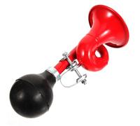 YARNOW Klaxon de Vélo Manuel Rétro en Métal Rouge, Corne Sonore pour VTT et Vélo de Route, Accessoire Léger Avertisseur Cycliste en Plein Air