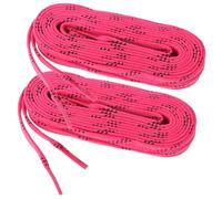 YARNOW Lacets Cirés pour Patins de Hockey, 1 Paire Rose 96 | Polyester Traité à Cire, Résistance à L’usure, Pointe Réparable par Flamme, pour Patins et Speed-skates