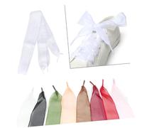 YARNOW Lacets de Chaussures Élargis en Dentelle Transparente 4cm Blanc | Sachet, pour Bottes et Chaussures Décontractées, Usage DIY et Décoration