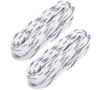 YARNOW Lacets de Hockey Cirés Blancs 96 Pouces, Anti-Gel pour Patins | Polyester et Coton, Paire de Rechange pour Chaussures de Sport, Usage Glace et Extérieur