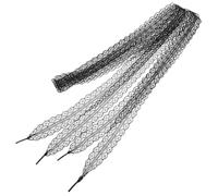 YARNOW Lacets Plats Larges Noirs en Dentelle Souple 2 Pièces pour Chaussures Femmes Style Ballet