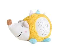 YARNOW Lampe de Projection Musicale en Peluche Coton Hérisson 23,5 X 14,5 Cm sans Pile, Apaisant pour Bébé, Lumière de Nuit Projetant Ciel Étoilé, Décoration Chambre Garçon et Filles