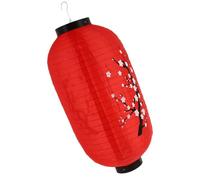 YARNOW Lanterne Japonaise Extérieure Rouge 12 Pouces en Tissu Soie Imperméable Décorative Suspendue pour Restaurant Japonerie, Jardin et Événement Traditionnel Lanternes Japonaises