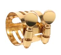 YARNOW Ligature en Métal Or pour Saxophone Soprano, Clip Robuste pour Embouchure, Protège et Améliore la Vibration, Accessoire Essentiel pour Instruments à Vent