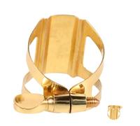 YARNOW Ligature pour Saxophone Alto en Laiton Plaqué Or, Attache Légère et Robuste pour Embouchure, Accessoire de Musique Indispensable pour Saxophone Alto, Fixation Stable et Précise