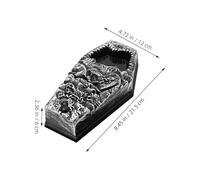 YARNOW Light Up Coffin Doorbell with Flashing Lights and Spooky Sound Halloween Horror Prop for Haunted House Decorations and Trick Treat Fun