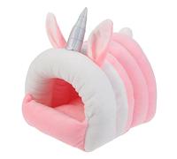 YARNOW lit de Terrier de Cochon d'Inde hérisson Cage à rongeurs Couverture Gigoteuse sursac de Couchage Animal de Compagnie nid de Couchage pour Hamster lit de Hamster Chaud Coton Rose