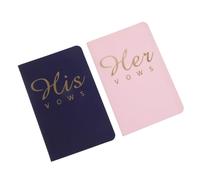 YARNOW Livre de Vœux Mariage His Hers, 20 Pages, Papier, Style Moderne | Présent Souvenir Portable, Pages D’écriture Spacieuses, pour Fiançailles et Bridal Shower, Design Assorti