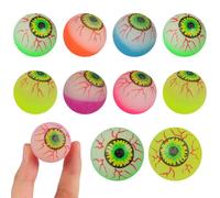 YARNOW Lot de 10 Balles Rebondissantes en Forme D'œil Phosphorescent de 32 Mm, Cadeaux de Fête