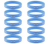 YARNOW Lot de 10 bracelets en silicone aux couleurs du drapeau argentin (2026) - Accessoires extensibles pour les fans de sport, les fêtes et les événements sportifs. Collection de bracelets en