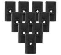 YARNOW Lot de 10 Clips de Fixation en Plastique Noir pour Renfort Léger et Étanche de Cadre de Tente ou Poteaux D'auvent Ovales 6x3,2x2cm pour Usage Extérieur