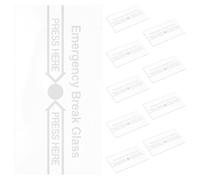 YARNOW Lot de 10 Couvercles en Verre Transparent Étanche pour Interrupteur Manuel D'alarme Incendie, Protection Haute Température, Remplacement Sécurisé pour Dispositifs de Bris