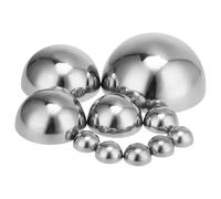 YARNOW Lot de 10 demi-boules d'observation en acier inoxydable poli miroir réfléchissant pour jardin, plusieurs tailles pour la maison, l'étang, la piscine extérieure