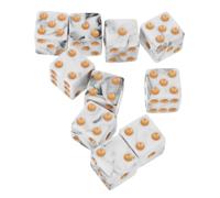 YARNOW Lot de 10 Dés de Jeu en Acrylique 16Mm Noirs et Blancs Gros Trous Carrés Dés Solides pour Bar Jeux de Société et Apprentissage Mathématique Intérieur Extérieur