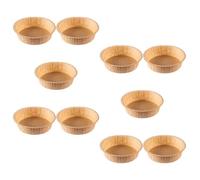 YARNOW Lot de 10 Moules à Gâteaux en Papier Sulfurisé Jetables Ronds pour Cuisson Uniforme Résistants la Chaleur pour Anniversaires et Nouvelles Recettes