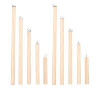 YARNOW Lot de 10 Perchoirs en Bois Vis de Fixation pour Cage à Oiseaux Supports à Griffes pour Perroquets et Perruches Tailles Variées Accessoires Bien-Oiseaux en Volière