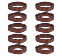 YARNOW Lot de 10 Supports de Bracelet de Montre en Cuir Souple 20 MM Anneaux de Remplacement pour Bracelet Rond Accessoires Montres Compatibles Couleur Marron Foncé pour Réparation et