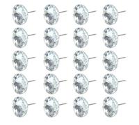 YARNOW Lot de 100 Boutons en Cristal Argenté pour Canapé et Tête de Lit Capitonnée, Clous en Fer Brillants sans Rayures pour Décoration DIY Élégante