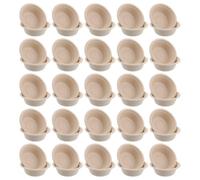 YARNOW Lot de 100 Gamelles Jetables en Pâte de Papier Beige 350ml pour Animaux de Compagnie, Design Anti-débordement pour Voyage et Usage Extérieur