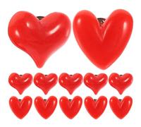 YARNOW Lot de 12 Broches de Cœur Rouge pour Vêtements Petite Épingle à Revers en Résine Taille Petite Accessoires pour Saint-Valentin Décoration Robe Paquet Foulard