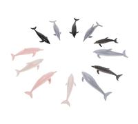 YARNOW Lot de 12 Figurines de Dauphins en Plastique Modèle Éducatif Réaliste Jouets pour Garçon et Filles Décorations Nautiques Animaux de Simulation Pratique et Réutilisable