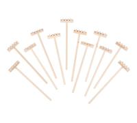 YARNOW Lot de 12 Mini Râteaux de Jardin Zen, Râteaux de Bureau à Quatre Dents, Accessoires pour Bac à Sable, Couleur Kaki, Outils Décoratifs pour La Décoration Intérieure