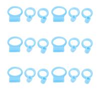 YARNOW Lot de 18 Anneaux d'Apprentissage pour Baguettes pour Garçon et Outils de Pratique en Plastique Couvre-Doigts Souples Accessoires de Repas pour Bébé Fournitures de Baguettes