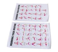 YARNOW Lot de 2 Affiches d'exercice Yoga 70x50 Cm en Papier Épais - Tableau Guide des Postures de Yoga du Soir pour Débutants - Décoration Murale pour Studio et Salle de Sport à Domicile