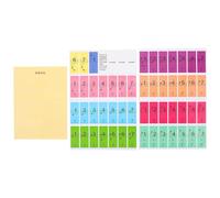 YARNOW Lot de 2 Autocollants Clavier Piano Colorés Matériau Imperméable et Solide Autocollants D’Introduction au Piano sans Résidu Débutant Accessoires Pratiques pour Clavier D’Orgue