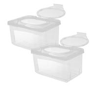 YARNOW Lot De 2 Boîtes De Rangement Pour Lingettes Nettoyantes Porte-Lingettes Pour Bébé Distributeur De De Voyage Conteneur De De Salle De Bain Distributeur De